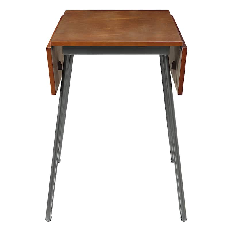 Azalea Park Wood Drop Leaf Dining Table with Hairpin Metal Legs - 36.02 W x 35.63 D x 29.92 H"