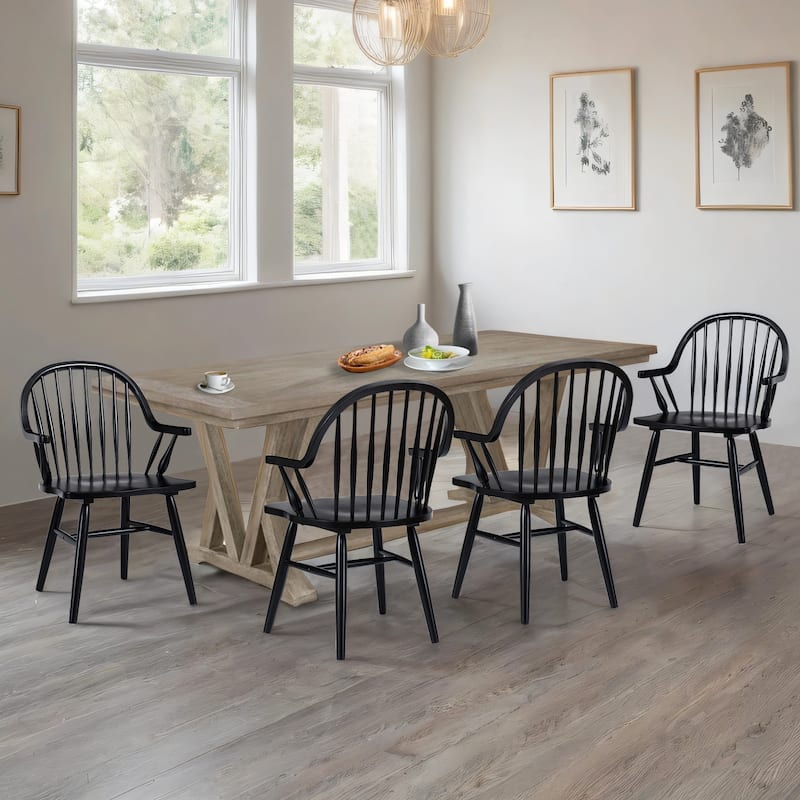 Farmhouse 20.7" Wide Windsor Back Arm Chair - 20.7"w x 21"d x 35.3"h
