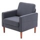 preview thumbnail 6 of 9, Indoor Single Seat Sofa with Solid Wood Legs, Dark Grey