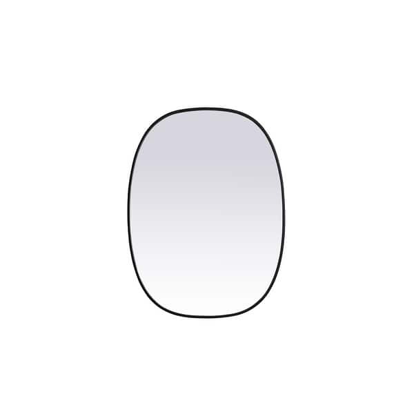 slide 2 of 11, Elegant Lighting MR2B3040 Brynn 30" W x 40" H Modern Oval Bathroom Black