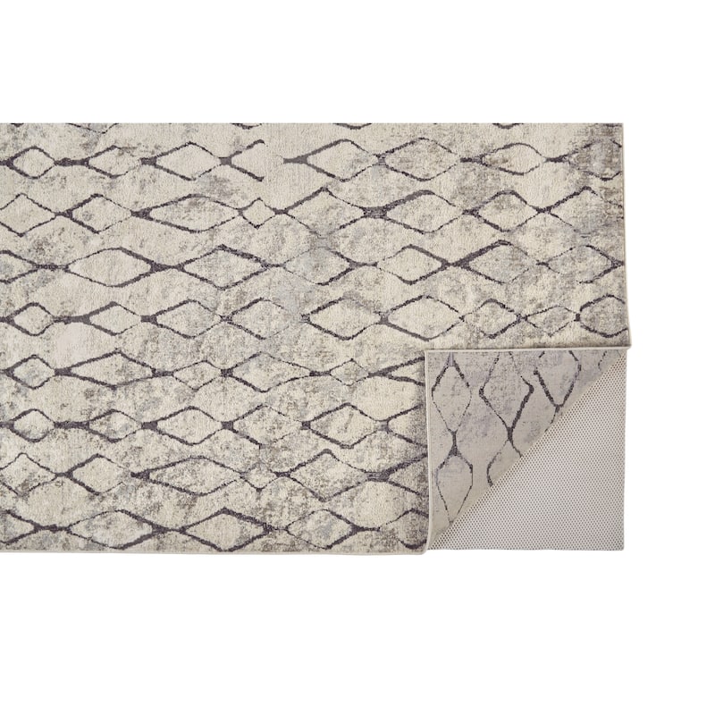 Grand Bazaar Kiba Machine Made Diamond Transitional Area Rug