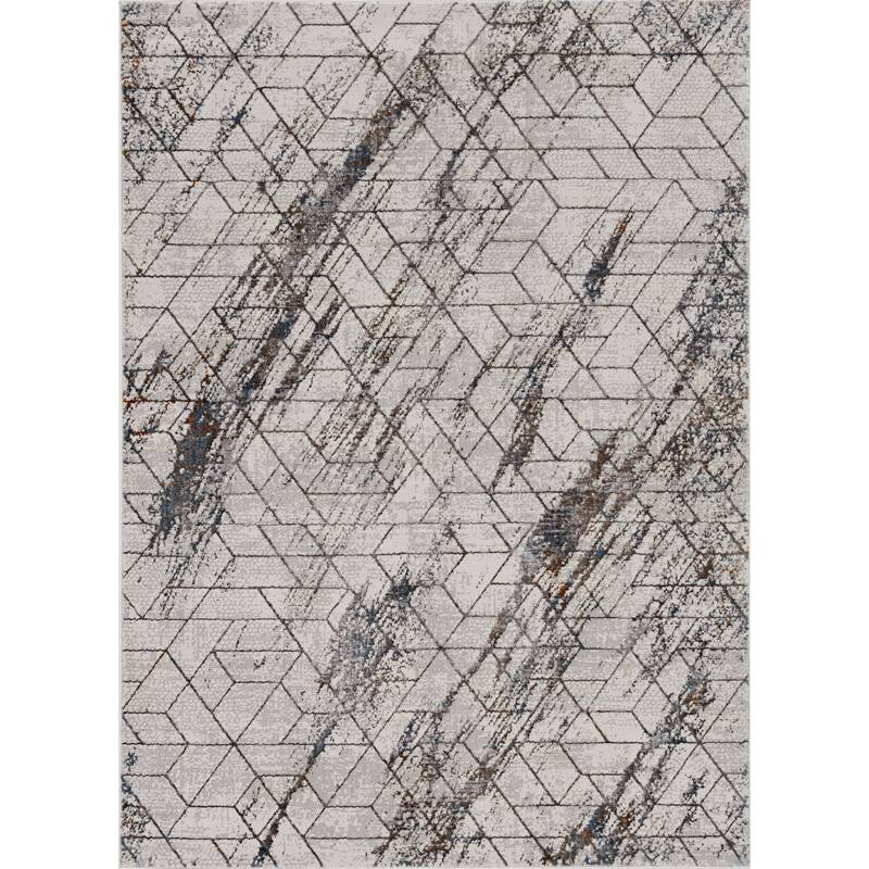 Strick & Bolton Renew Distressed Geometric Area Rug - 9'10" x 13'2"