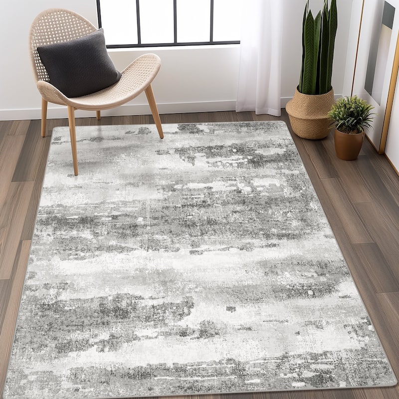 Mcow EverEase Collection Low Pile Machine Washable Non-Slip Area Rug