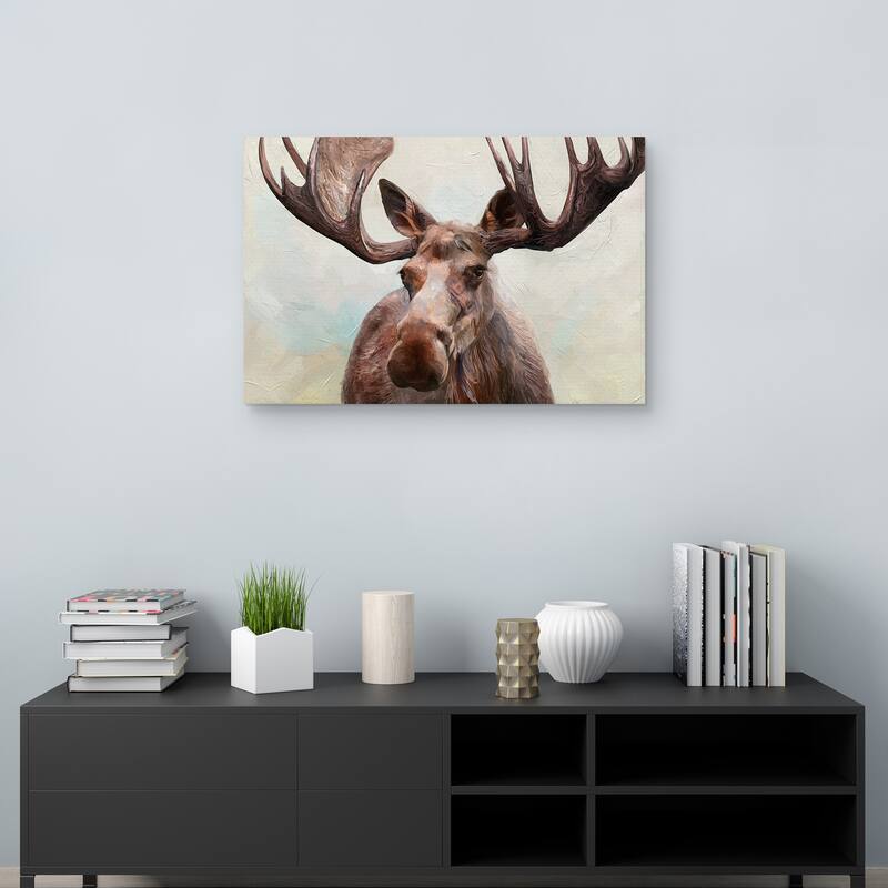 Moose by Studio Arts Canvas Art Print