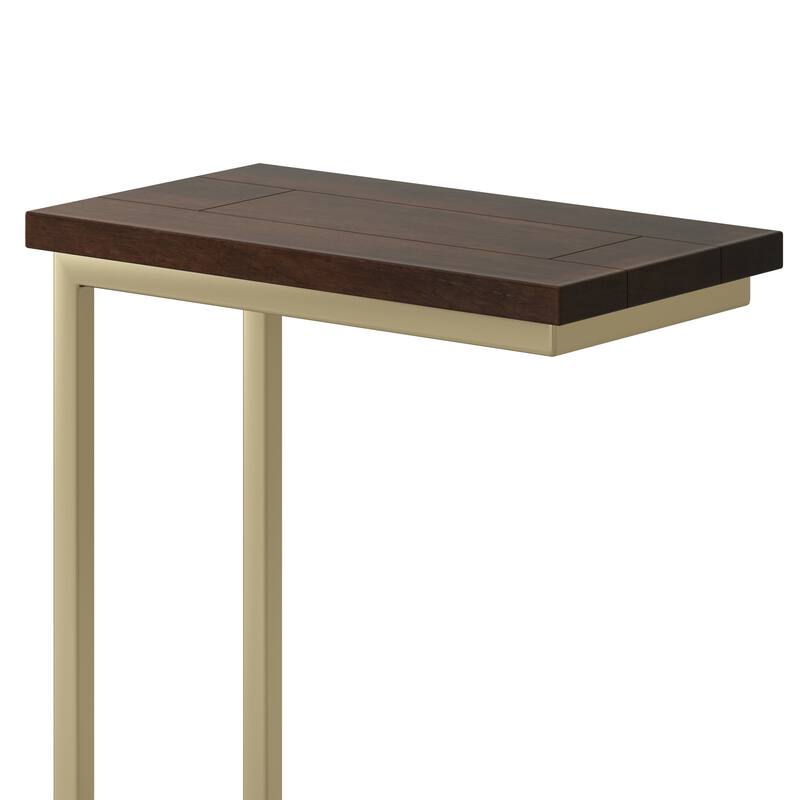WYNDENHALL Rhonda 18 inch Wide Solid Metal Industrial C Side Table - 18 W x 10 D x 24 H