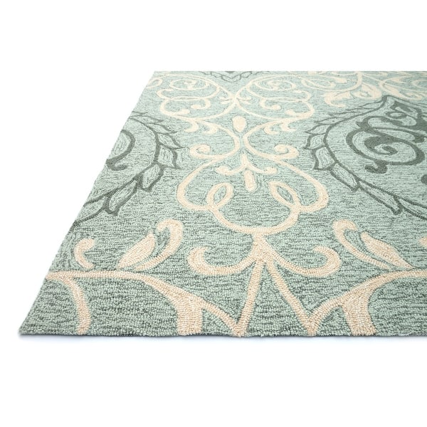 Alexander Home Valentina Hand Hooked Transitional Damask Area Rug On Sale Overstock 21507402