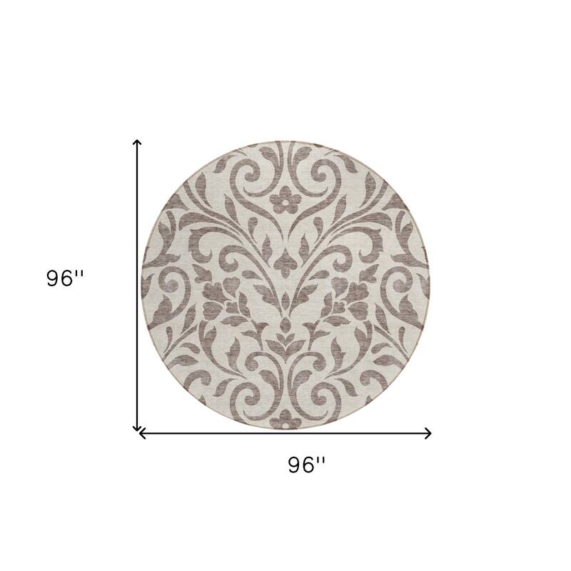 HomeRoots Floral Transitional Rectangle Outdoor Rug
