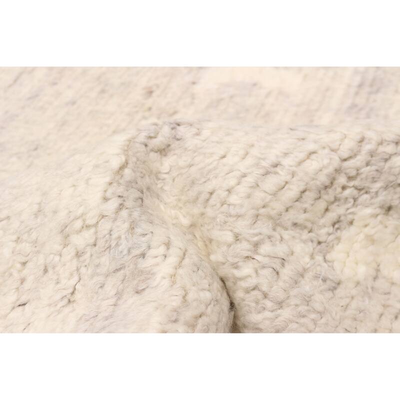 ECARPETGALLERY Hand-knotted Tangier Light Grey Wool Rug - 8'3 x 10'1