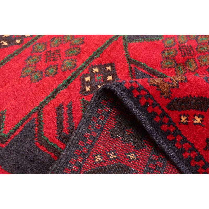 ECARPETGALLERY Hand-knotted Teimani Red Wool Rug - 3'6 x 6'6