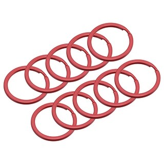 Key Hardware Split Rings Split Keychain Rings Round Flat Key Holder for Keys Organization 30Pcs ...