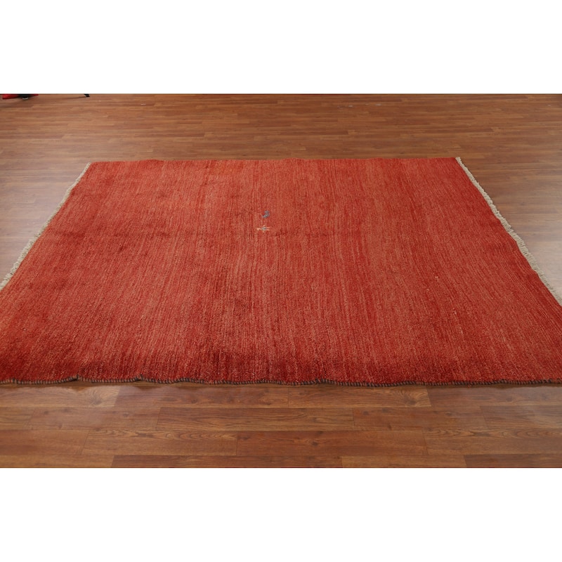 Tribal Gabbeh Persian Rug Handmade Wool Carpet - 5'8"x 7'4"