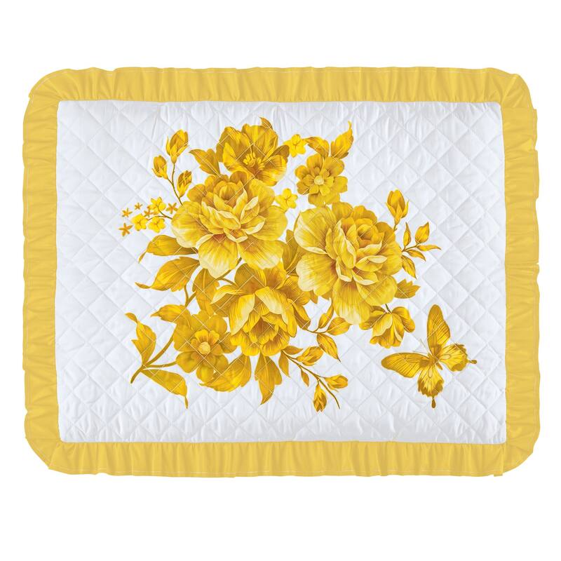 Enchanting Butterfly Ruffled Edge Pillow Shams - Set of 2