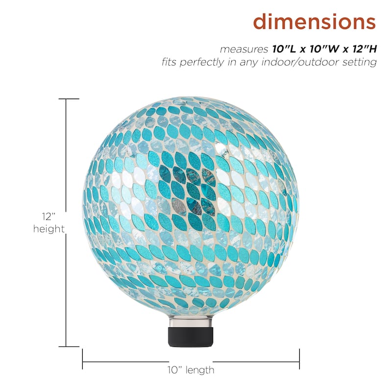 10-inch Purple Mosaic Gazing Ball
