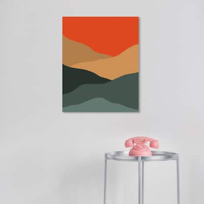 Wynwood Studio Canvas Abstract Color Land Escape Red Modern & Contemporary Wall Art Canvas Print