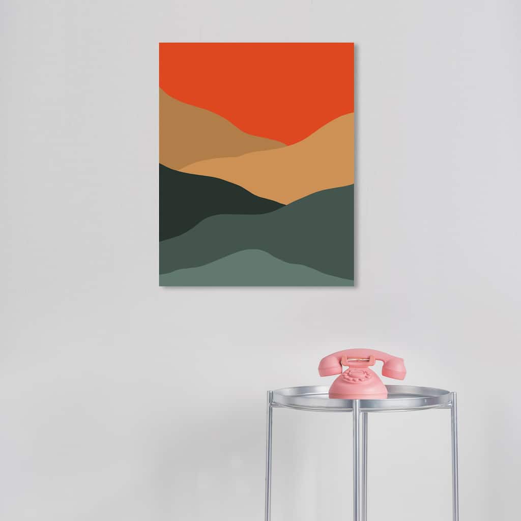 Wynwood Studio Canvas Abstract Color Land Escape Red Modern & Contemporary Wall Art Canvas Print