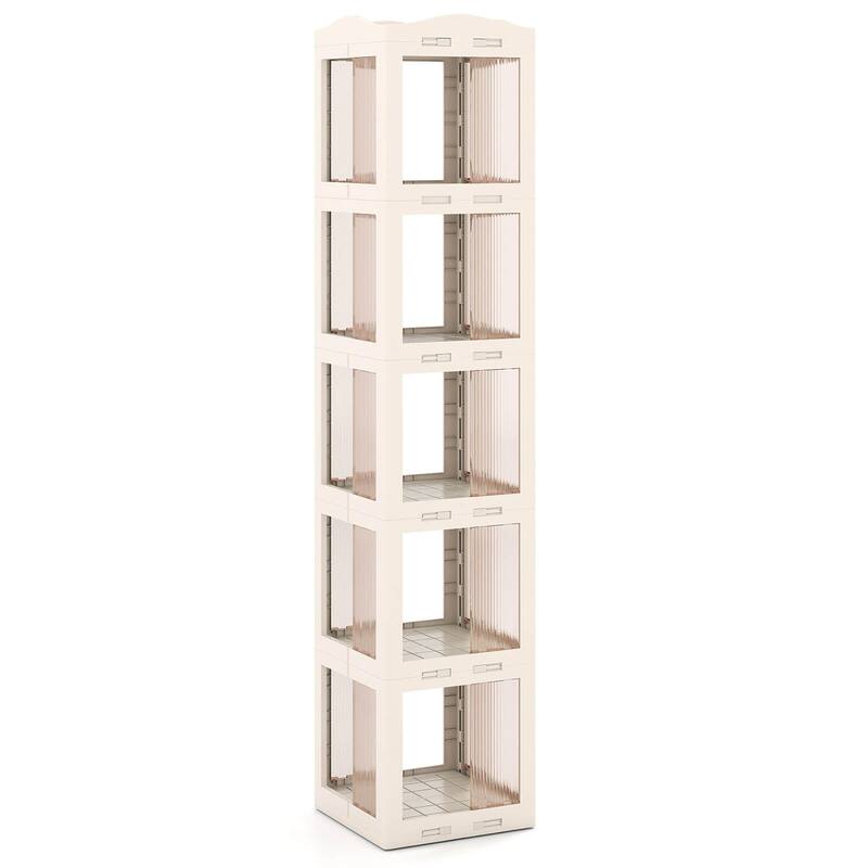 Costway 360° Spinning Bookcase with Swivel Base, 5-Tier Revolving - See Details