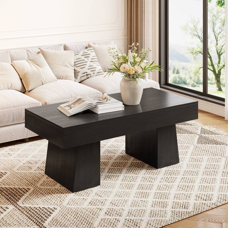 47 Inches Wooden Rectangular Accent Center Tables