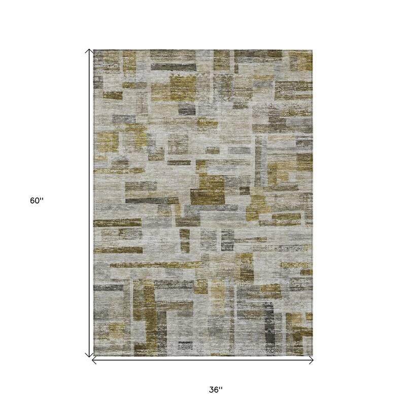 HomeRoots Striped Transitional Rectangle Outdoor Rug