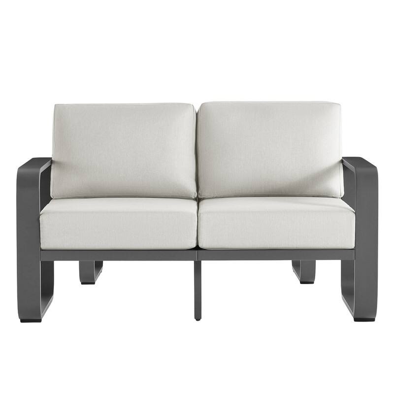 Spruce & Spring Outdoor Patio Furniture Set Aluminum Sofa Accent Chair