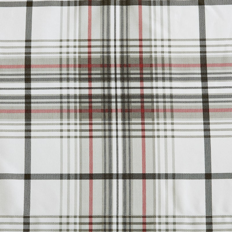 Eddie Bauer Alder Plaid Grey Pole Top Window Valance - 86 x 15