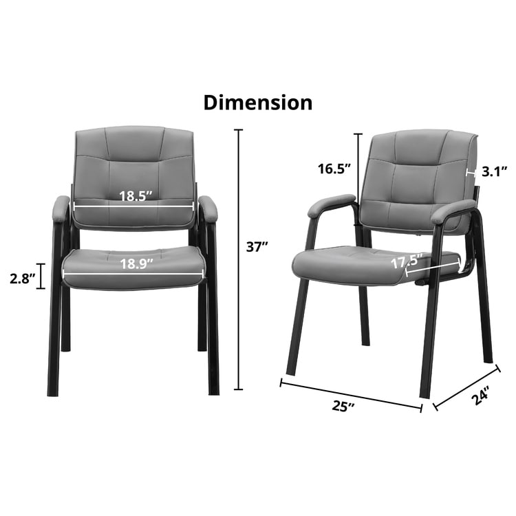 Office guest hotsell chairs with arms