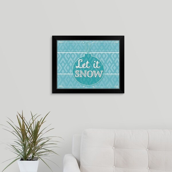 "Let It Snow" Black Framed Print