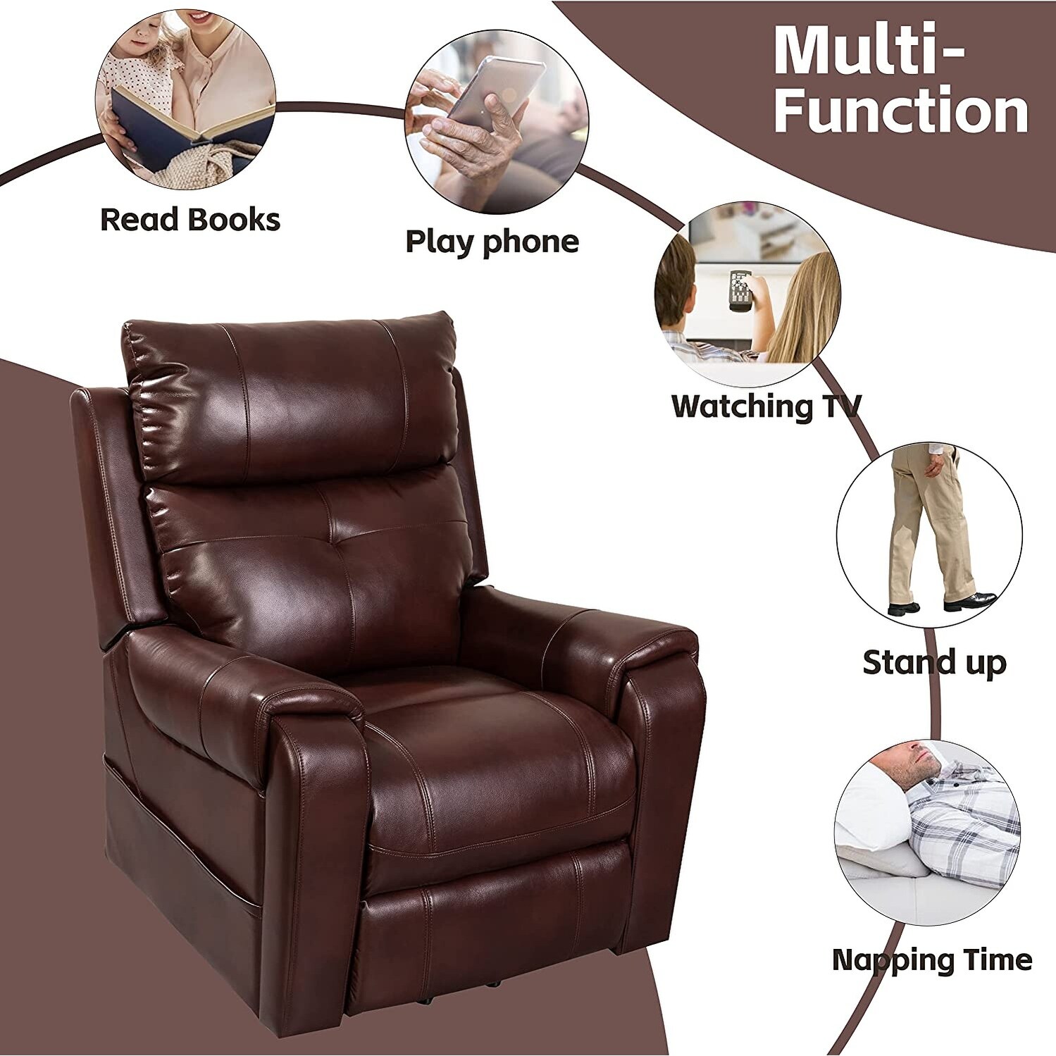 Power Lift Recliner Chair Electric Recliner Sofa w Massage