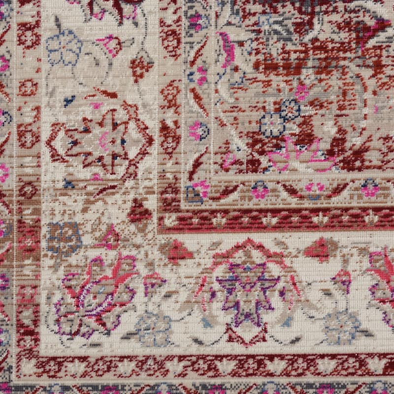 HomeRootsFloral Transitional Rectangle Area Rug - 48' X '24' X '0.5