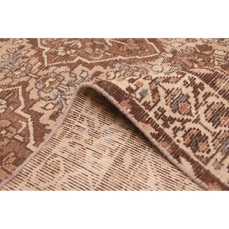 ECARPETGALLERY Hand-knotted Antalya Vintage Tan Wool Rug - 3'5 x 13'0