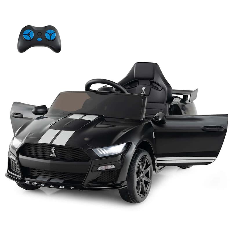 12VRide on Car Licensed Ford Mustang Electric Vehicle w/Remote Control - Black