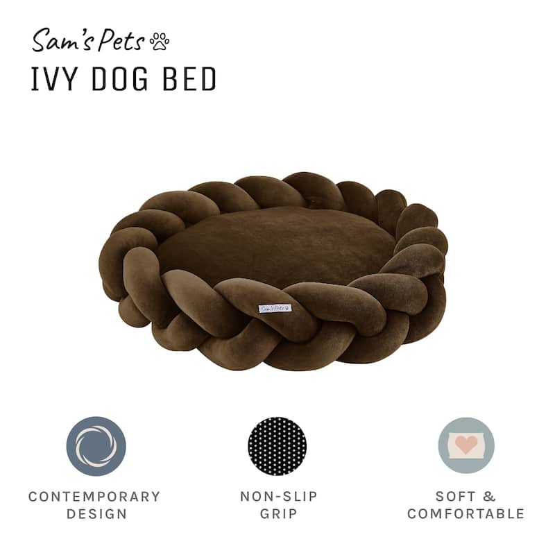 Ivy 27'' Dog Bed In Brown - 27