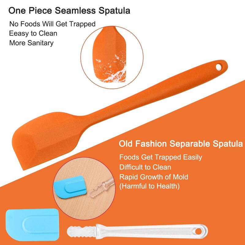 5.9" Silicone Spatula Heat Resistant Non Stick for Kitchen Cooking Baking