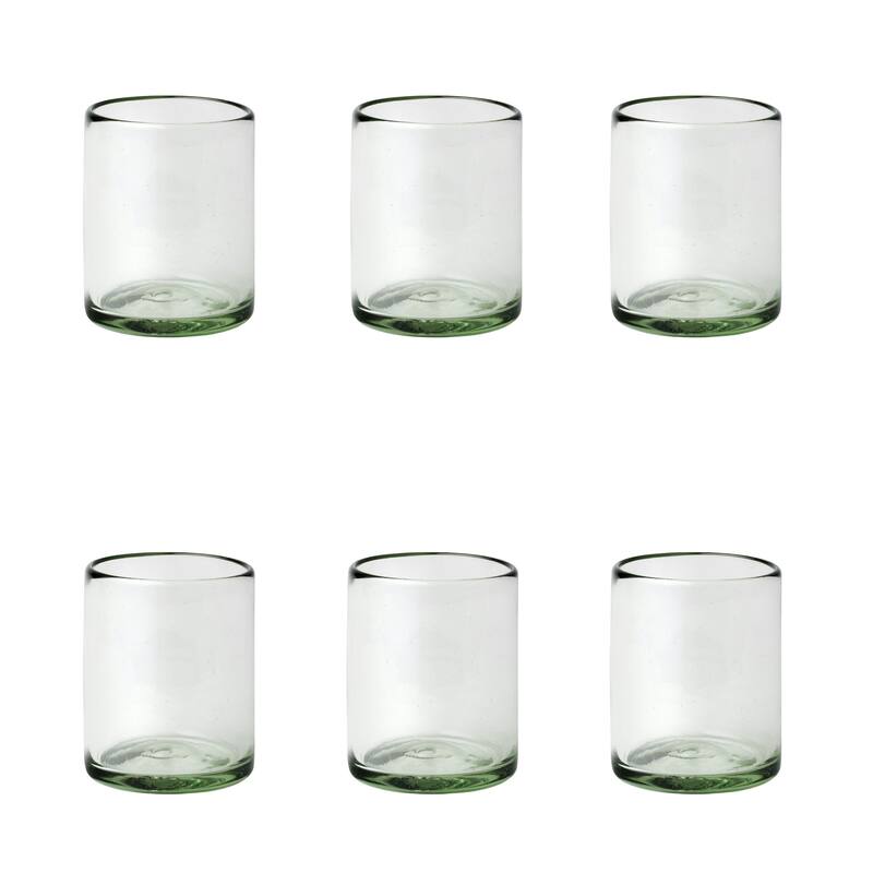 10 Strawberry Street Clear Handblown Mexican Glassware, Sets of 6 - Clear - 12 oz. Double Old Fashioned - 6 Piece