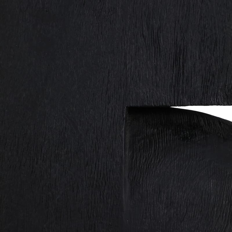Wood Sculpture Modern Geometric Design for Home Decor - 58" Black - 13.5" x 10.5" x 57.5"