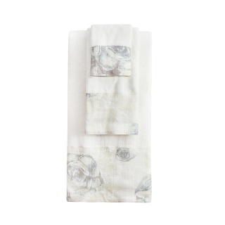 HiEnd Accents Rosaline Linen Towel Set White