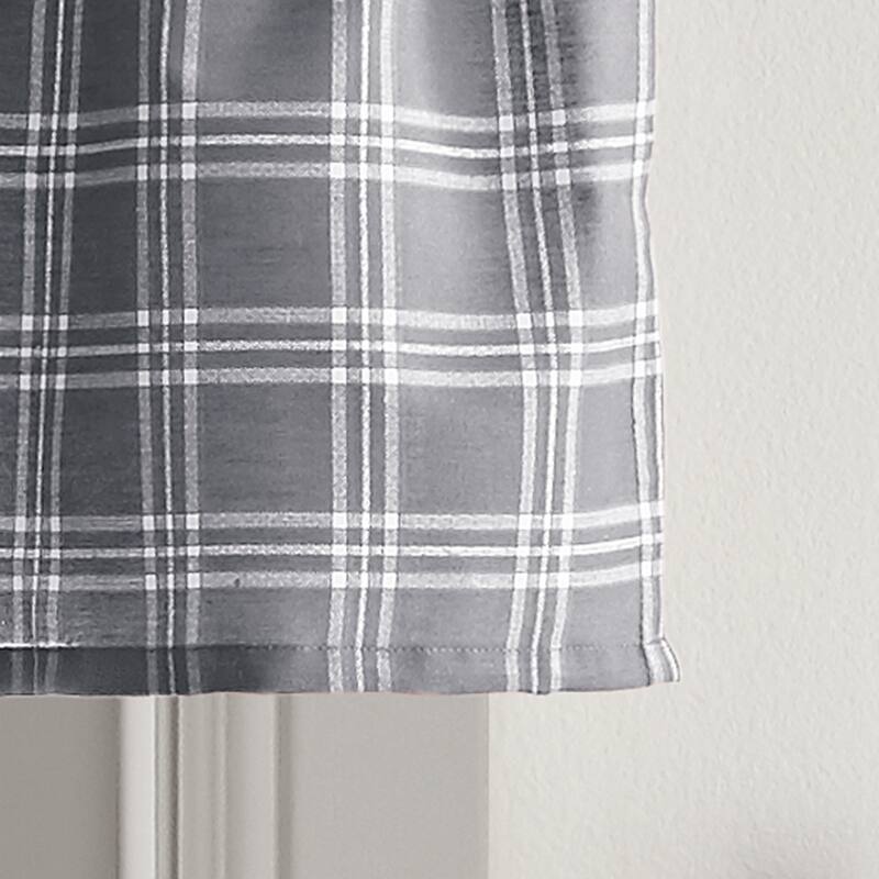 CHF Lodge Plaid Valance and Tier Pair Curtain Collection