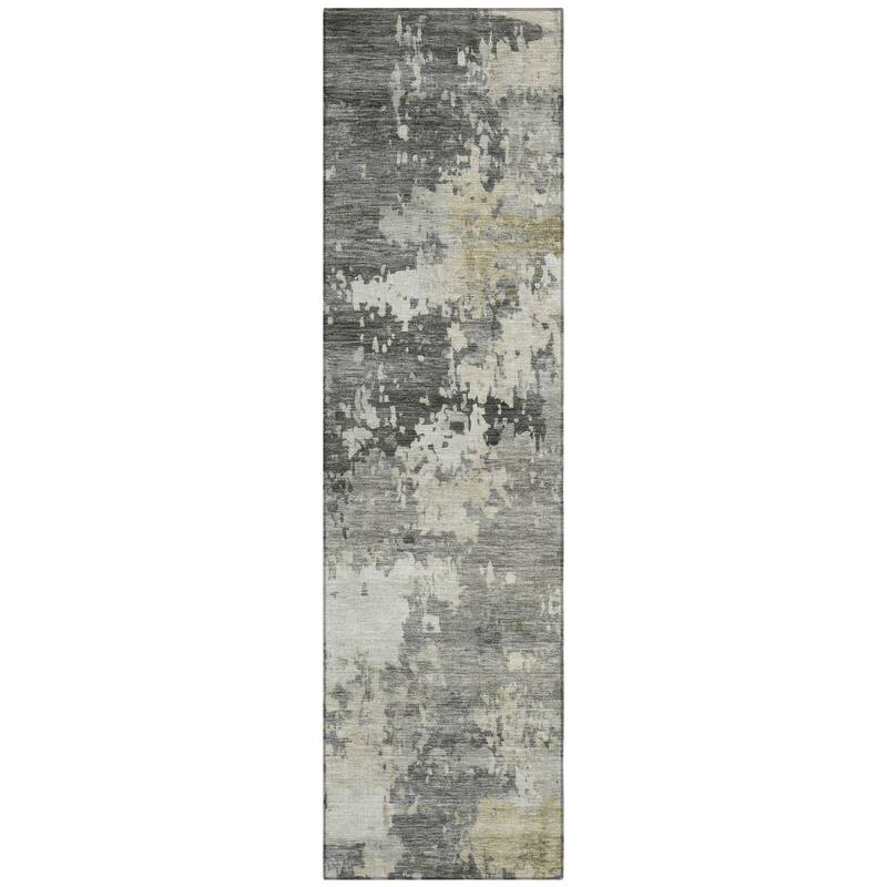 Machine Washable Indoor/Outdoor Contemporary Blend Chantille Rug