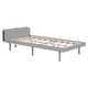 preview thumbnail 17 of 30, Rubberwood Platform Bed Twin Size Storage Frame, Functional Headboard with Side Bookcase and Built-in USB Port
