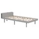 preview thumbnail 18 of 30, Twin Size Bed Frame with Storage Headboard and USB Ports, Kids Twin Bed with Support Slat, Wooden Twin Platform Bed for Bedroom