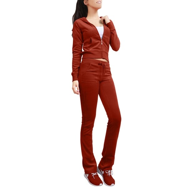 red tracksuit set womens