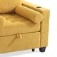 preview thumbnail 13 of 140, 3-in-1 Corduroy Sleeper Sofa Pull-Out Bed Convertible Adjustable Loveseat with USB Port
