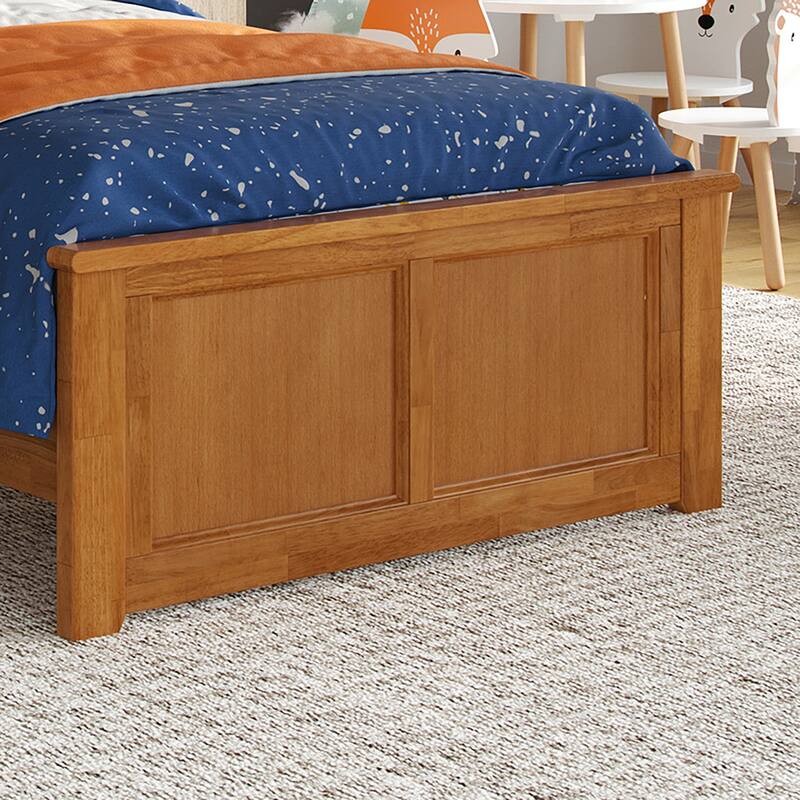 Charlotte Solid Wood Low Profile Platform Bed with Matching Footboard