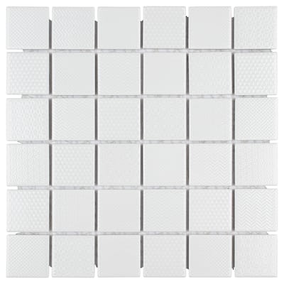Merola Tile Celadon White 11-5/8" x 11-5/8" Porcelain Floor and Wall Tile