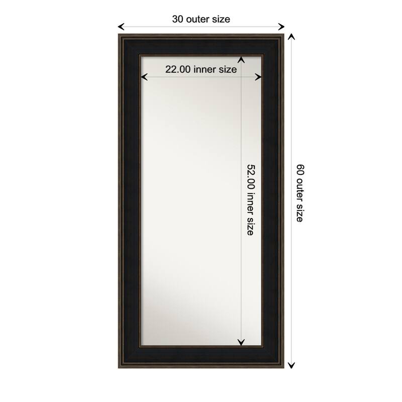 Wall Mirror Choose Your Custom Size-Oversized, Mezzanine Espresso Wood