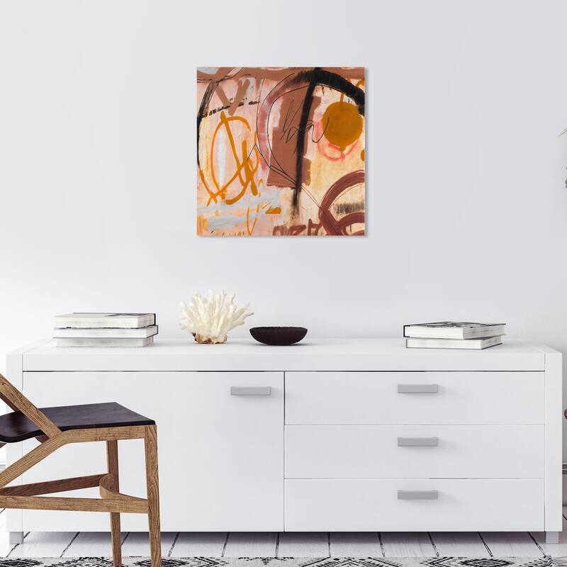 Wynwood Studio Canvas Abstract Tan and Taupe II Brown and Dark Yellow Modern & Contemporary Wall Art Canvas Print - 20 x 20