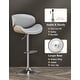 preview thumbnail 4 of 78, Bar Stools Adjustable Height Swivel Faux Leather Armless Barstools