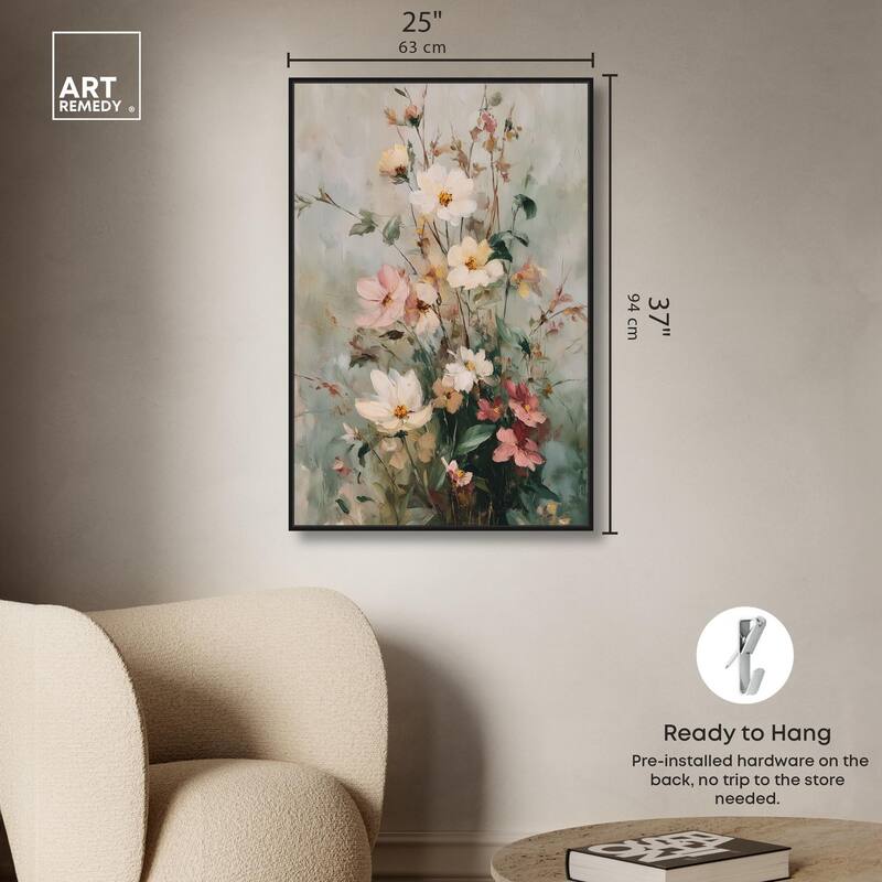 Vintage White Whispers Canvas by Art Remedy