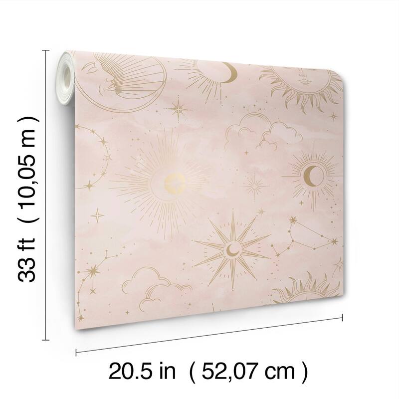 Advantage Mystic Pink Celestial Wallpaper