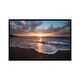 preview thumbnail 1 of 13, iCanvas "USA, California, La Jolla. Sunset over beach II" by Jaynes Gallery Framed Silver - 26x40