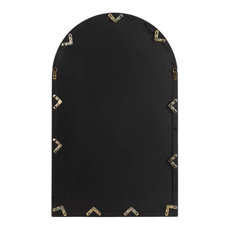 Kate and Laurel Boldmere Wood/Metal Arch Windowpane Mirror - 26x42